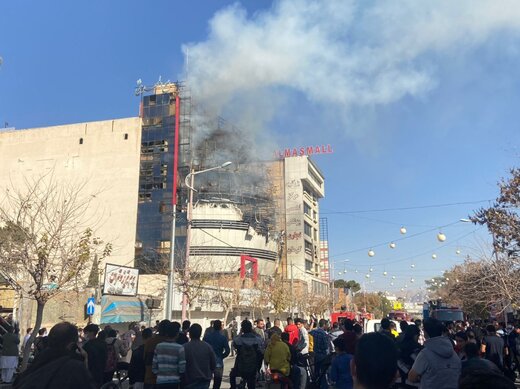 مهار کامل آتش سوزی برج صالح المهدی کرمان/ مصدوم و کشته نداشتیم