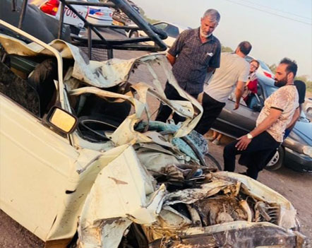 تصادف زنجیره ای درمحور سیرجان-کرمان با یک کشته